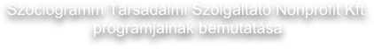 Szociogramm Társadalmi Szolgáltató Nonprofit Kft. 
programjainak bemutatása