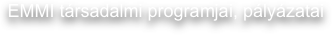 EMMI társadalmi programjai, pályázatai
